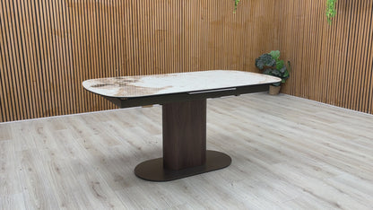 ‘Mekong’ Ceramic Top 160cm Extending Dining Table