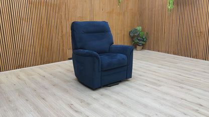 Video demonstration of the lift and rise mechanism, showing the chair reclining and lifting for easy standing.