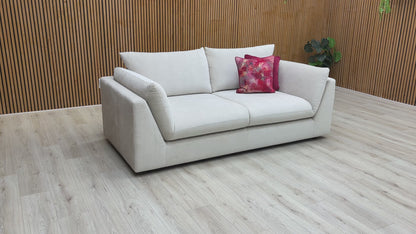 ‘Freddie’ Taupe Como Linen 3 Seater Sofa