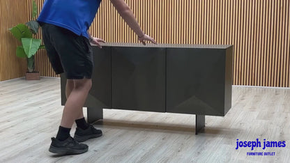'Atlas' Grey Painted Finish 3 Door Sideboard