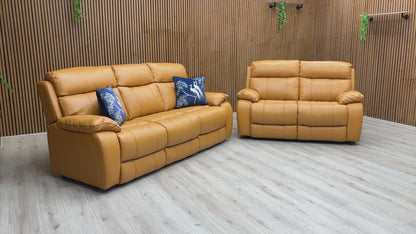 Video Preview for a product video, likely demonstrating the size, leather quality, and features of the sofa set.