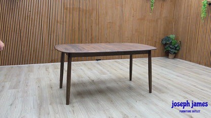 ‘Stockholm’ Dark Oak Solid Oak Large Extending Dining Table