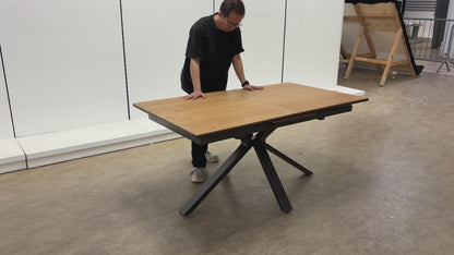'Earth' Light Oak Pop-Up Extendable Dining Table