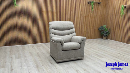G Plan 'Malvern' A022 Dapple Sparrow Oatmeal Woven Fabric Chair