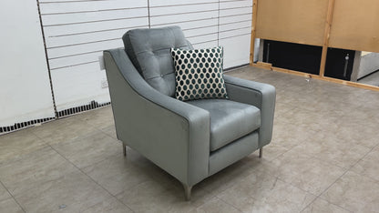 ‘Ava' Asphalt Ava Velvet Armchair