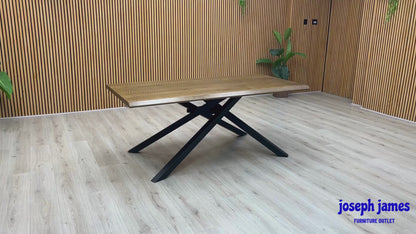 ‘Sapporo' Dark Oak Solid Oak Fixed Dining Table