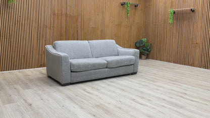 'Optimus' Fab-Meo-R27 Pewter Grey Fabric Space Saving Sofa Bed with Memory Foam Mattress