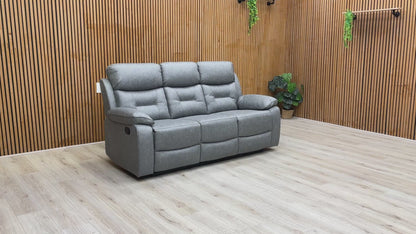 Video preview of the 'Beaumont' sofa, likely demonstrating the smooth operation of the manual reclining function.