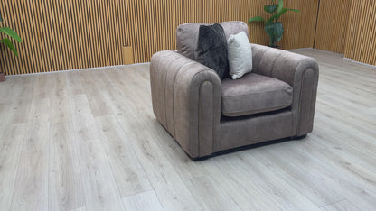 'Amara' Chocolate Velvet Armchair