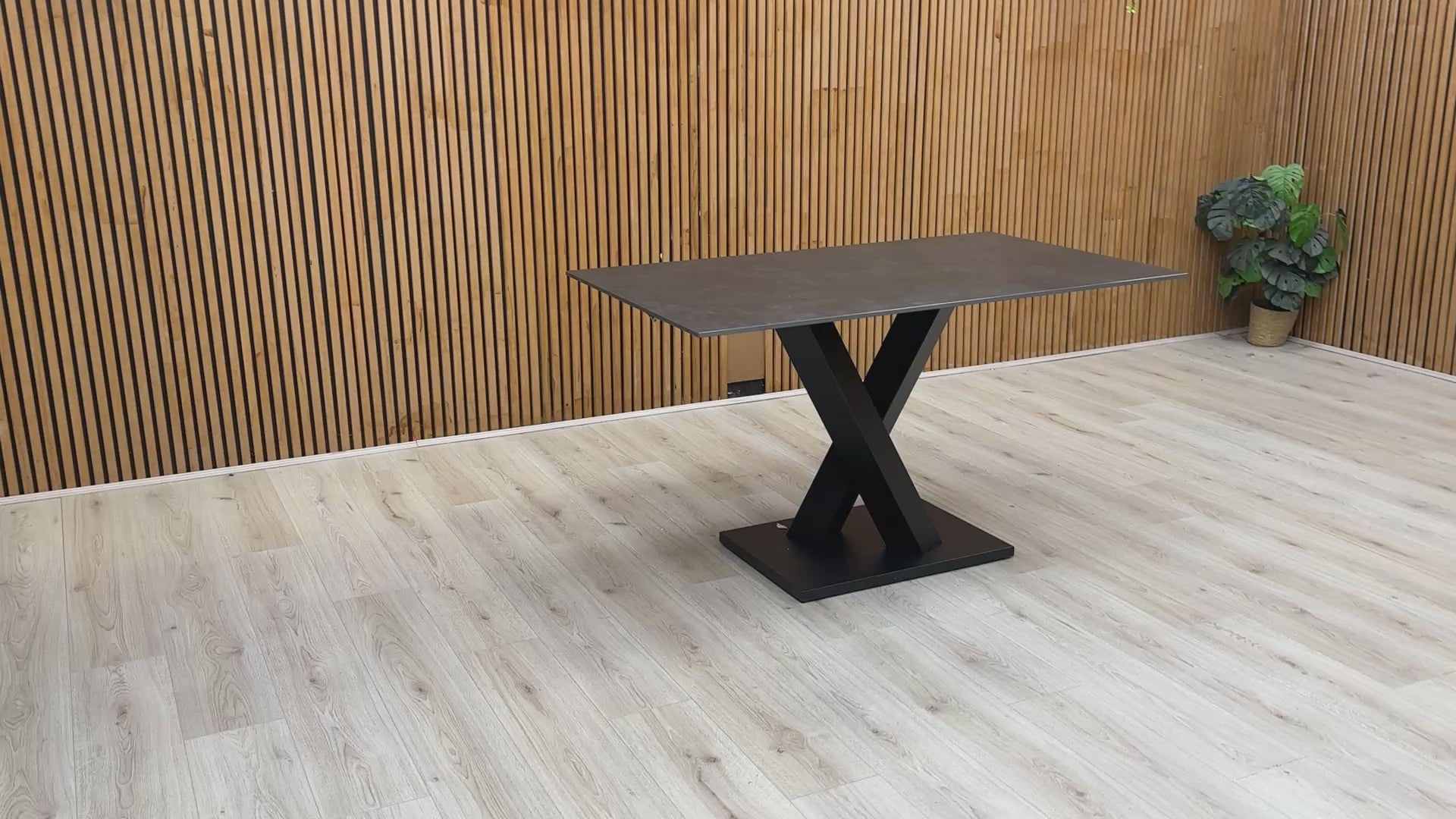 Video overview of the 135cm Warrior table, demonstrating the table's build quality, surface texture, and modern aesthetic.