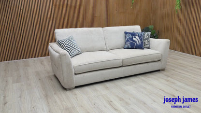 ‘Boujee’ Lustro Dove Grey Ct 4 Seater Classic Back Sofa