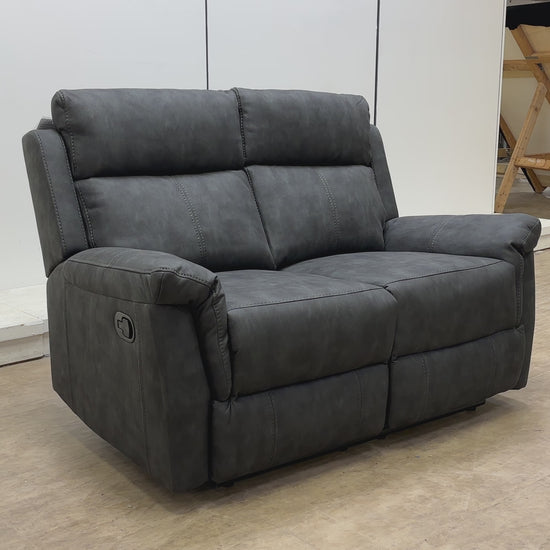 Demonstration video showcasing the smooth manual reclining mechanism of the Oscar 2-seater sofa.