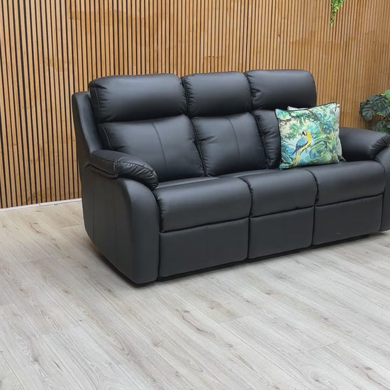Video tour of the sofa emphasizing the deep-filled back cushions and the 'pad-over-chaise' seat design for continuous leg support.