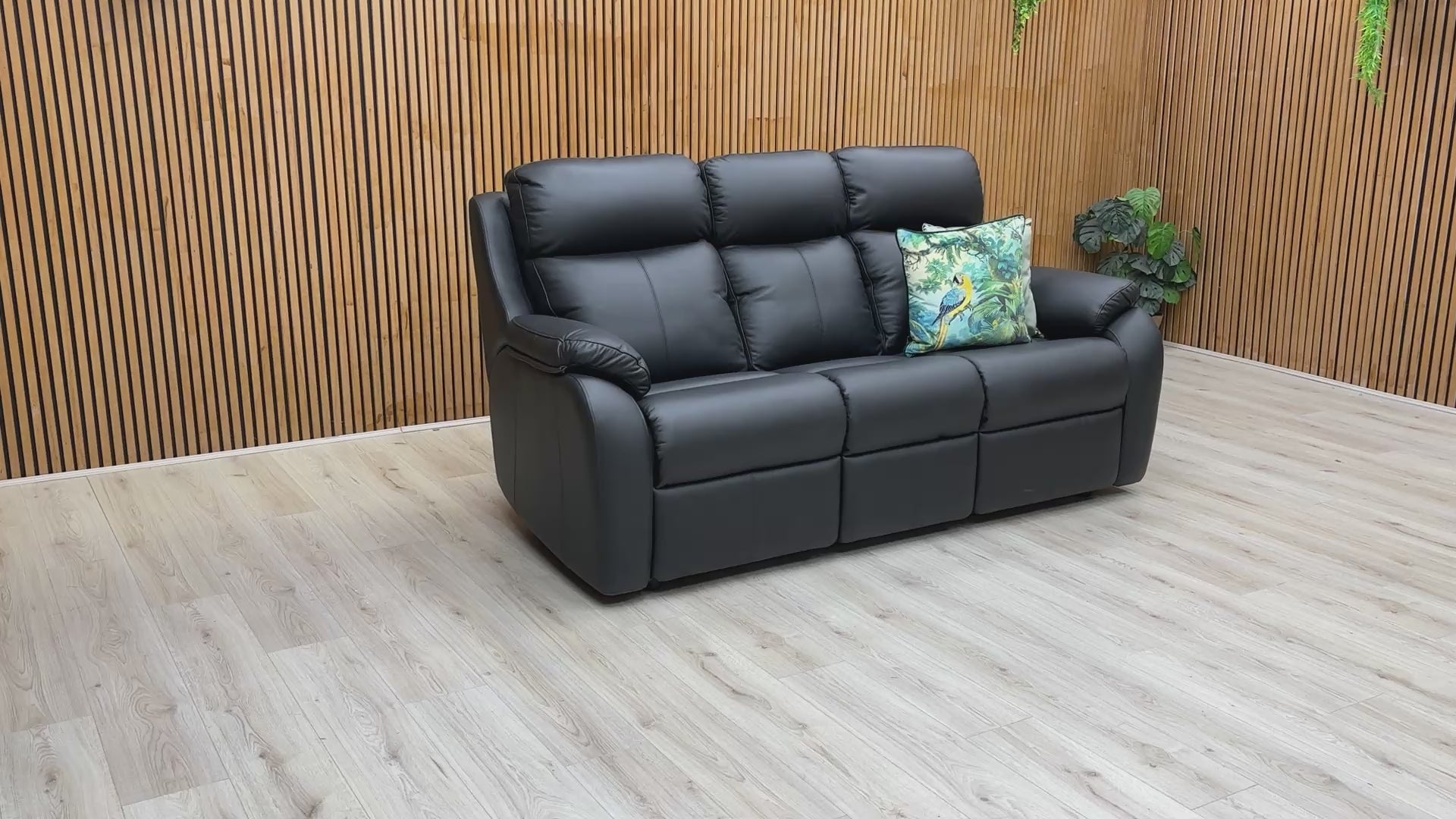 Video tour of the sofa emphasizing the deep-filled back cushions and the 'pad-over-chaise' seat design for continuous leg support.