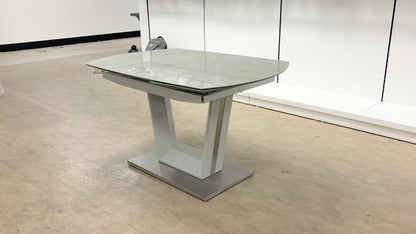 'Grigio' Marble-Effect Ceramic Top Swivel Extending Dining Table