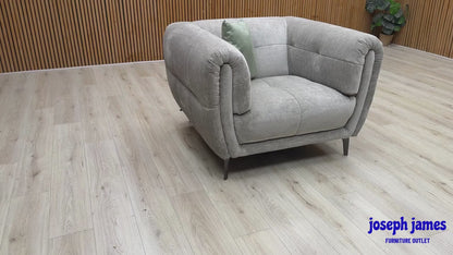 Ideal Home 'Sienna' Hudson Mist Grey 25451 Fabric Chair