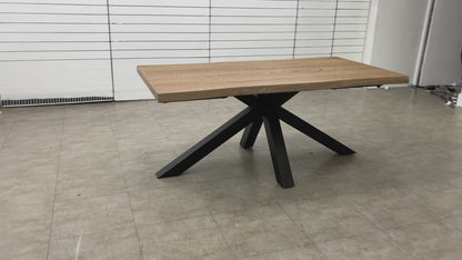 'Saturn' Solid Oak Large Live Edge Dining Table 180cm