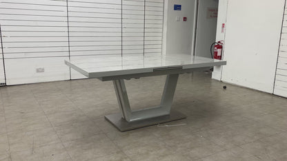 'Grigio' Marble Effect Ceramic Top Large Extending Dining Table