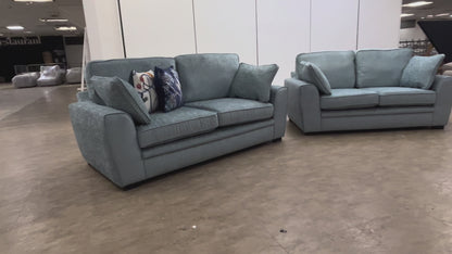 'Chalfont' Eau De Nil Fabric 3 + 2 Seater Sofa Set
