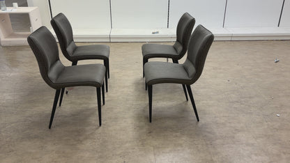 Video showcasing the 360-degree profile and sturdy build of the Murcia antiqued grey fabric dining chair.