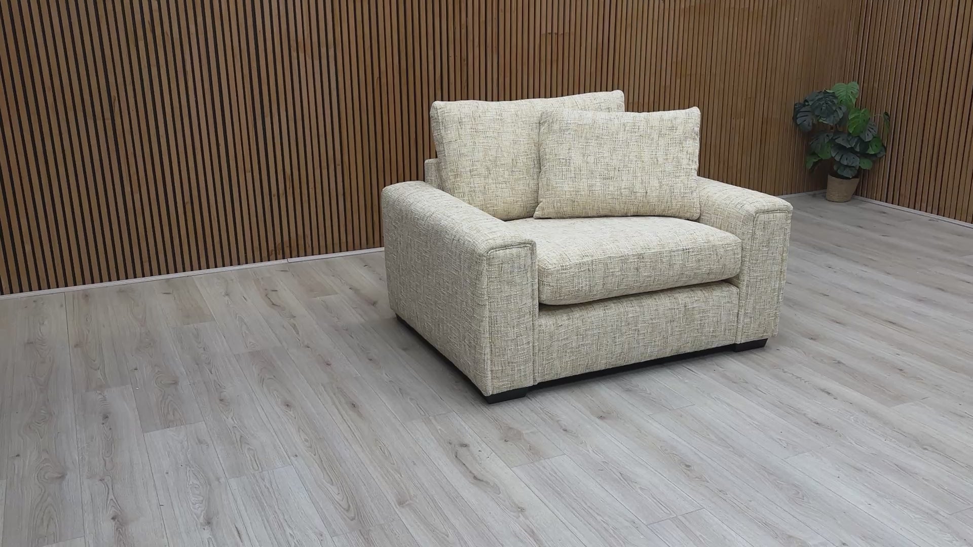 Product video showcasing the texture of the woven fabric and the 360-degree build of the ‘Burton’ Odyssey chair.
