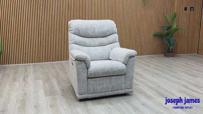 G Plan ‘Malvern’ B045 Aerial Horizon Grey Fabric Power Recliner Armchair