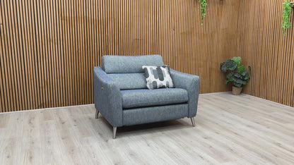 ‘Moderna’ Blr Marine Blue Sw Fabric Snuggler Power Recliner Chair