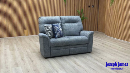 Parker Knoll 'Hudson 23' Dash Blue 001497-0080 Fabric 2 Seater Sofa