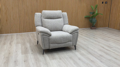 ‘Panache’ Grey Fabric Power Recliner Chair