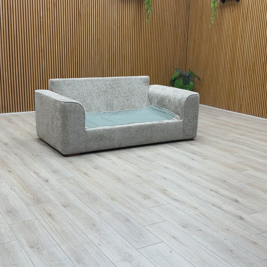 Video demonstration showing the transition from a stylish 2-seater sofa to a functional pull-out guest bed.