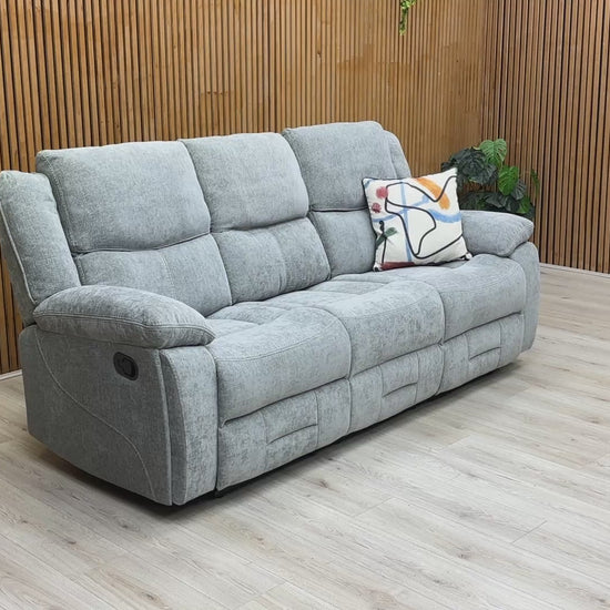 Video preview demonstrating the use of the drop-down console and the manual reclining action on the Weston 3 Seater Recliner Sofa.