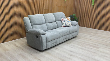 Video preview demonstrating the use of the drop-down console and the manual reclining action on the Weston 3 Seater Recliner Sofa.