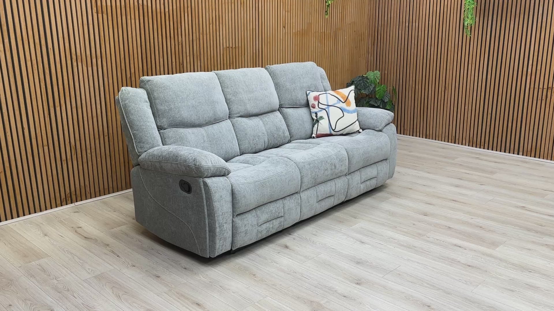 Video preview demonstrating the use of the drop-down console and the manual reclining action on the Weston 3 Seater Recliner Sofa.