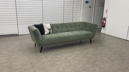 'Appleton' Moss Green Appleton Plain Fabric 4 Seater Sofa
