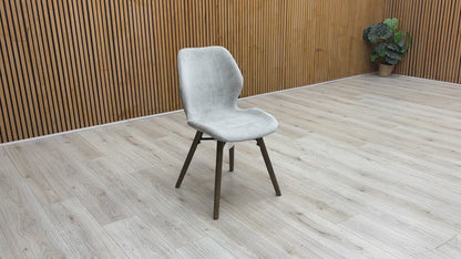 'Stockholm' Dark Oak Upholstered Dining Chair