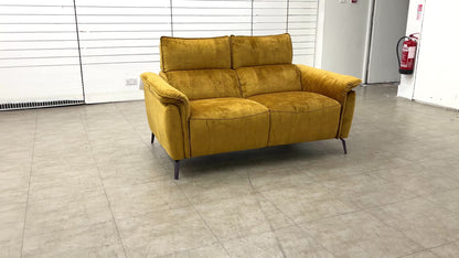 ‘Jude’ 52002 Heritage Saffron Velvet 2 Seater Sofa