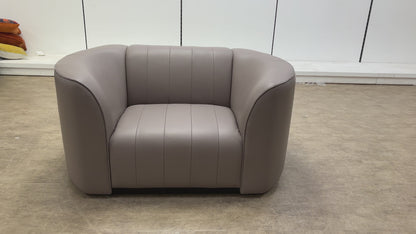 ‘The Fitzrovia' Latte Leather Chair