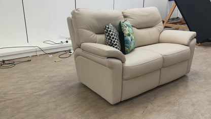 G Plan 'Seattle' H007 Durham Dove Leather 3 Seater Sofa