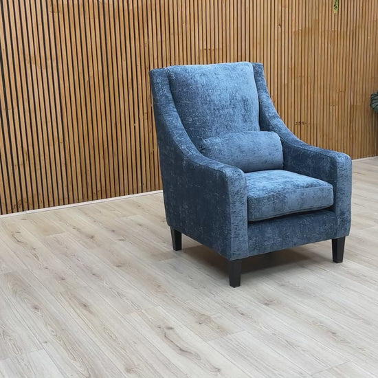 Video showcasing the design and chenille texture of the 'Stella' Accent Chair.