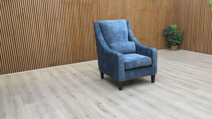 Video showcasing the design and chenille texture of the 'Stella' Accent Chair.