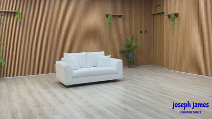 ‘Rune’ Natural Boucle Fabric 2 Seater Sofa