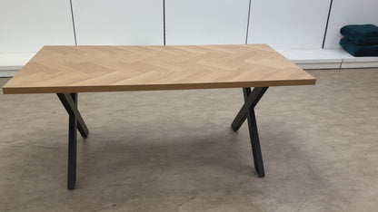 ‘Nate' Natural Oak 180cm Dining Table