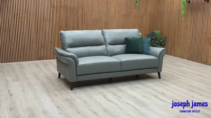 ‘Winner’ Montana Cat-60_33 Granite Leather 3 Seater Sofa