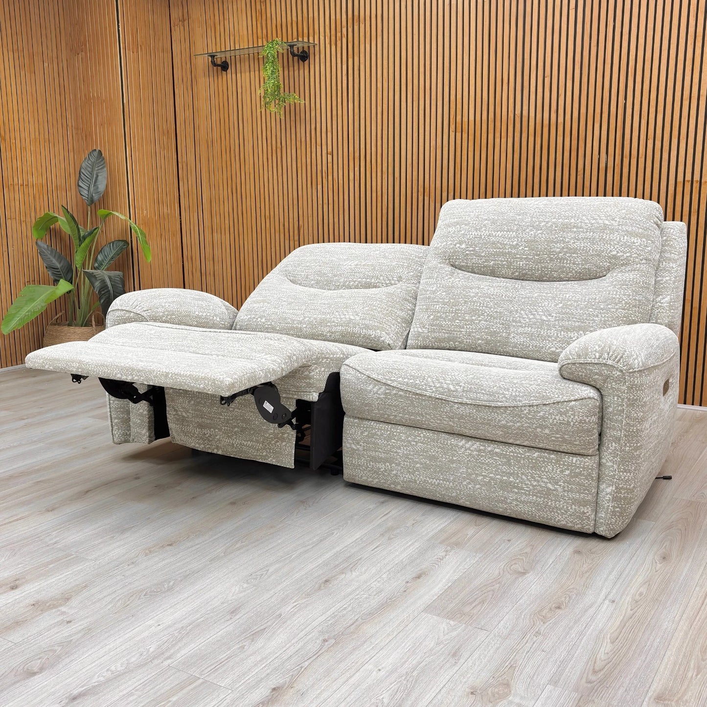 Lifestyle shot of the G Plan ‘Amesbury’ 3 Seater Power Recliner Sofa.