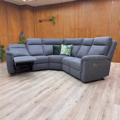 ‘Bowie’ Azul Fabric Power Recliner Modular Corner Sofa