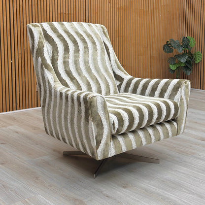'Serenis' Moss Serenis Pattern Swivel Accent Chair