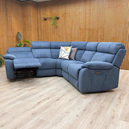 Detail shot of the adjustable Power Headrests in the upright position, providing neck support.