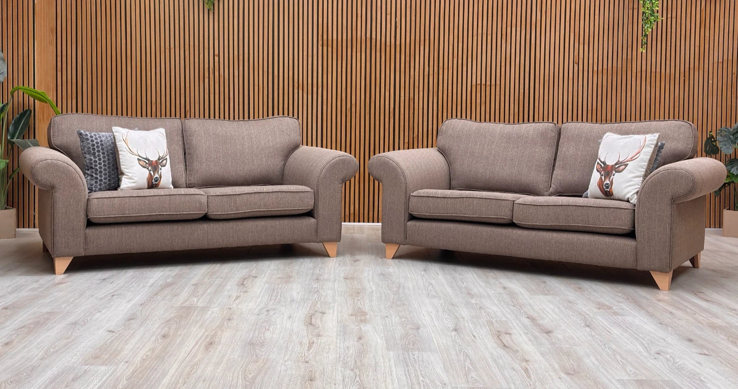 ‘Angelic’ Nutmeg Cotswold Plain 2 + 2 Seater Sofa Set