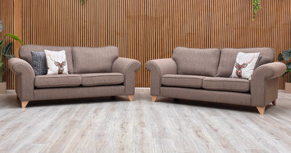 ‘Angelic’ Nutmeg Cotswold Plain 2 + 2 Seater Sofa Set