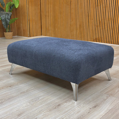 'Dawson' Indigo Dawson Plain Bench Footstool